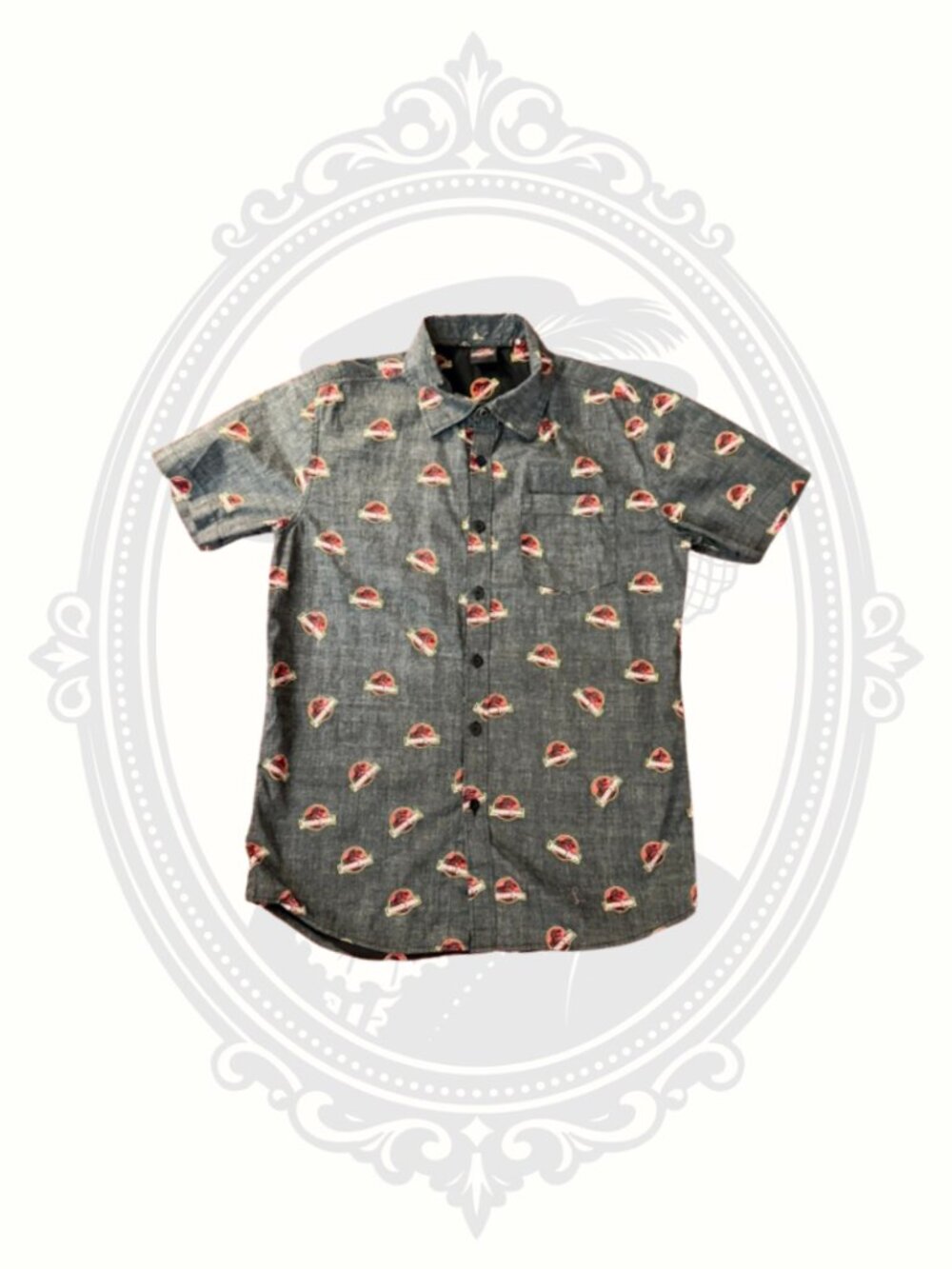 Jurassic Park Logo Print Button-Up Shirt Men's Small Fifth Sun Universal